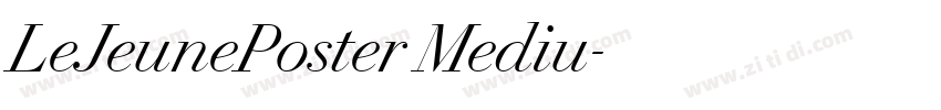 LeJeunePoster Mediu字体转换